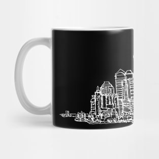 New York City Skyline (A Continuous Line Drawing in White Ink) Mug